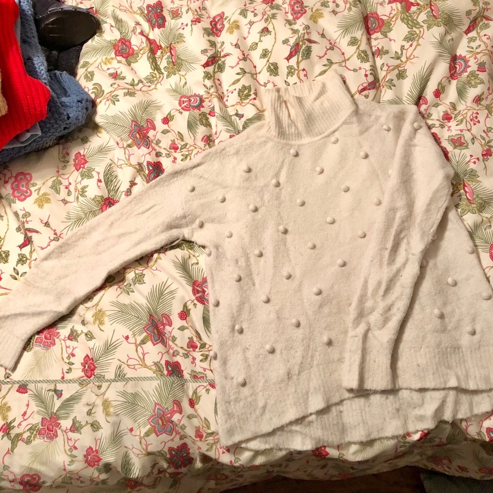 Madewell cream turtleneck sweater